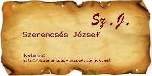 Szerencsés József névjegykártya