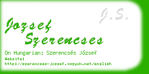 jozsef szerencses business card