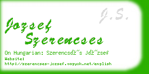 jozsef szerencses business card